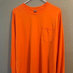 Orange Long Sleeve Gildan Sweatshirt Size XL